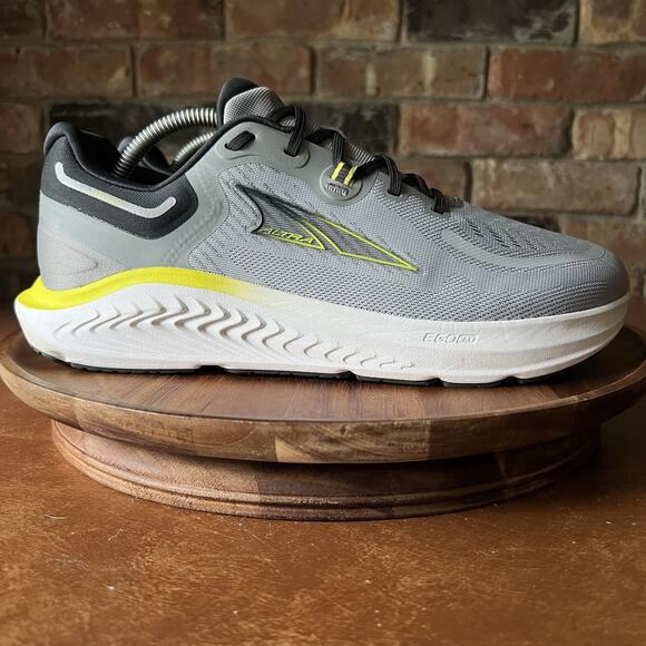 Altra Paradigm 7 Men's Size 10 Road Running Gray Yellow Sneakers Shoes - Picture 12 of 16